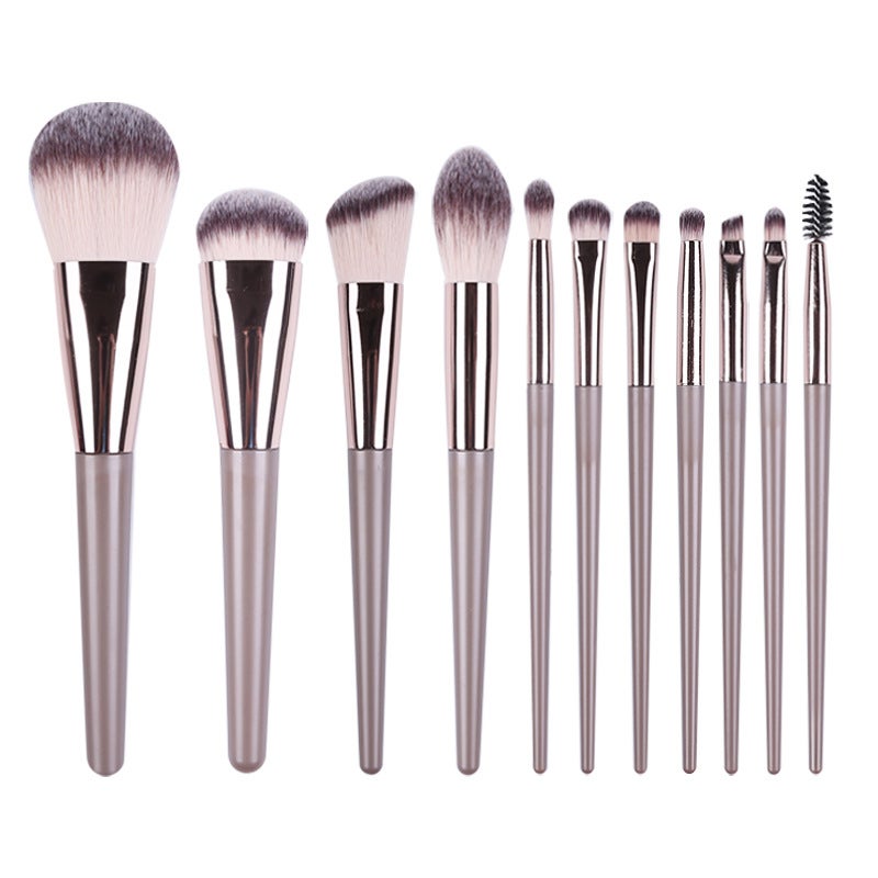 Eyeshadow Blush Loose Powder Eyeshadow Brush and other professional makeup brushes 11 makeup brush sets (including loose powder brush, smudge brush, grooming brush, blush brush, smudge brush, eyeshadow brush, etc.) - Image 1