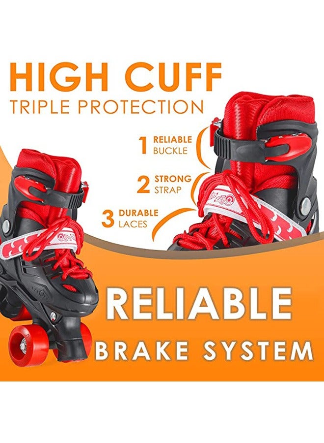 Generic Kids Unisex Four Wheel Roller Skating Shoes M ( 35-38)cm  - Image 2