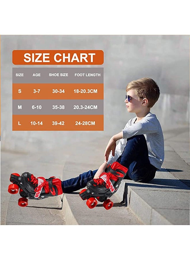 Generic Kids Unisex Four Wheel Roller Skating Shoes M ( 35-38)cm  - Image 5