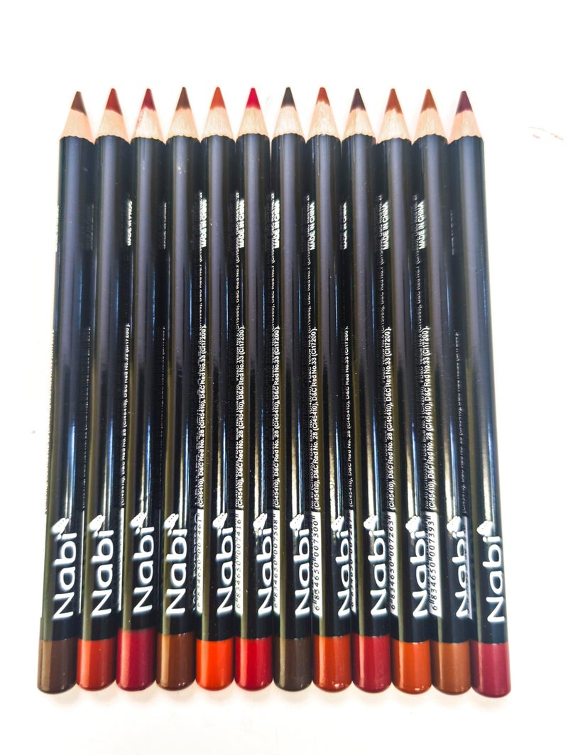 Nabi 12 Pieces, 12 Colors Lip Liner - Image 1