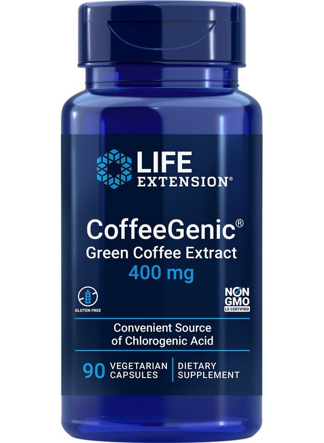 Life Extension مستخلص حبوب القهوة الخضراء كوفيجينيك 50% أحماض الكلوروجينيك خالي من الجلوتين غير معدل وراثيًا 90 كبسولة نباتية - Image 1