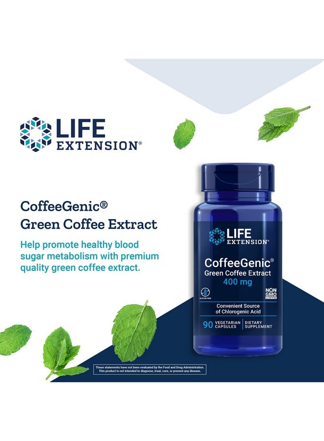 Life Extension مستخلص حبوب القهوة الخضراء كوفيجينيك 50% أحماض الكلوروجينيك خالي من الجلوتين غير معدل وراثيًا 90 كبسولة نباتية - Image 4