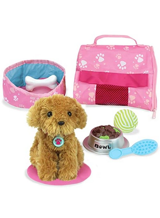 Sophia's Pets For 18 Inch Dolls Complete Puppy Dog Play Set Perfect Doll Toy For 18 Inch Dolls & More! Cuddly Dog Leash Carrier Bed Food & Play Dog Accessories - Image 1