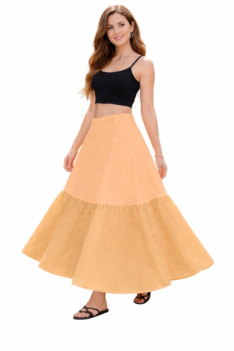 SEER Cancan Skirt for lehanga Gown Women's Cancan Skirts Hoop Less Underskirt Petticoat Free Size Waist with Adjustable Length Gold Skirt - Image 5