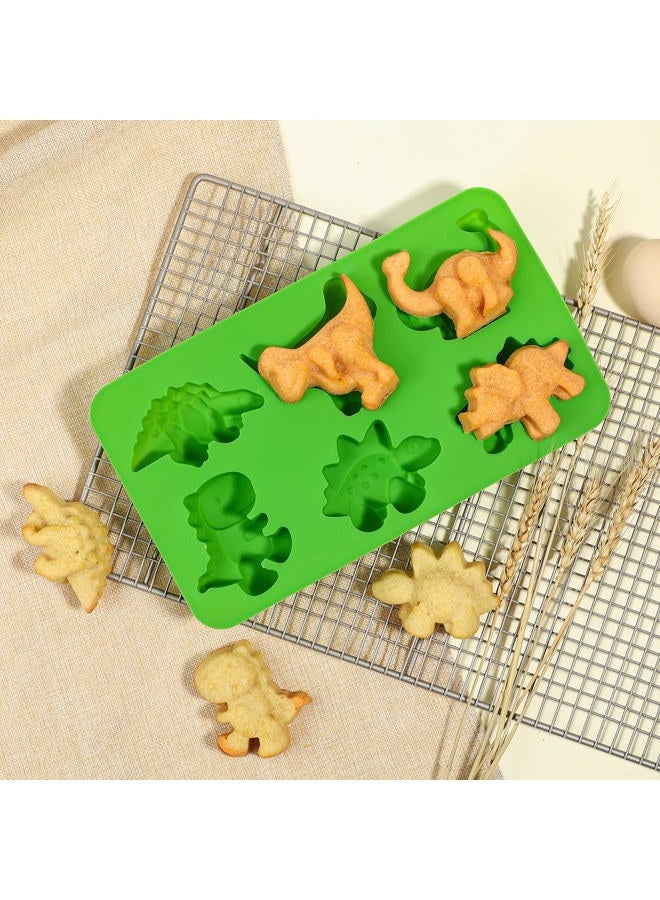 Webake Dinosaur Silicone Molds, 2 Pack Cute Dinosaur Molds for Cartoon Dino Chocolate Candy Cake Decorating Handmade Soap Crayons - Image 5