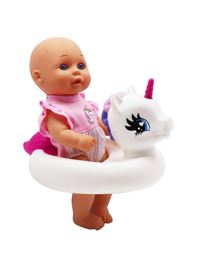 Dream Collection, Water Baby Doll in Unicorn Floater - Accessories for Realistic Pretend Play, Posable Soft Body, Star Toy, Lotion & Soap Case - 12 - Image 2
