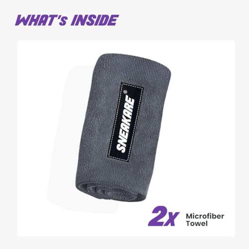 SNEAKARE Microfiber Cleaning Cloth Towel (Pack of 2) | 300 GSM Ultra-Soft, Quick-Dry, 9X Absorbent, Lint-Free Microfibre Towel for Shoes, Sneakers, Shoe Cleaner, Cleaning Cloth Roll & Wipes - Image 2