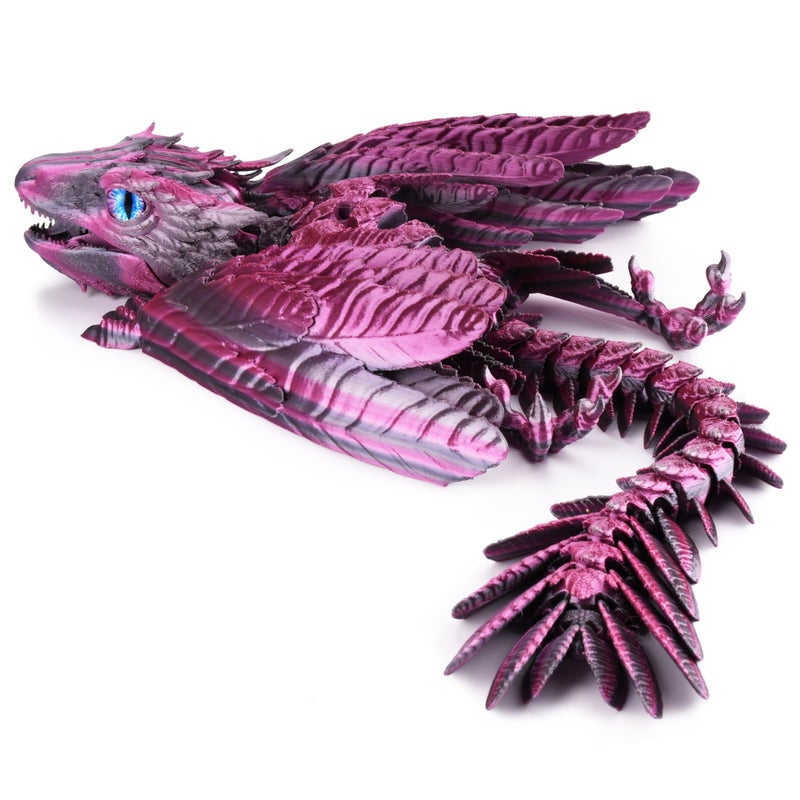 Guwewu Feathered Wyvern Dragon 3D Printed Dragon Articulated Dragon Fidget Dragon 3D Printed Toys Desktop Pet Stellarscale - Image 2