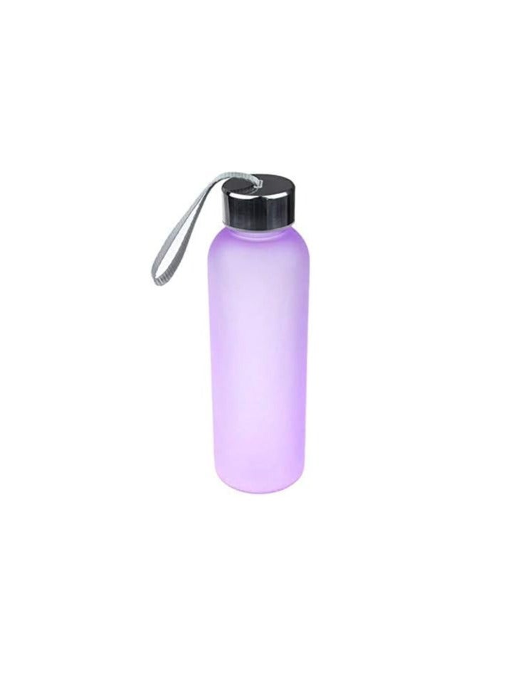 سبيس شوب زجاجة مياه بلاستيكية خالية من مادة BPA سعة 500 مل مع غطاء فضي مانعة للتسرب للسفر واللياقة البدنية والرياضات الخارجية والمنزل والمدرسة وصالة الألعاب الرياضية واليوغا - Image 1