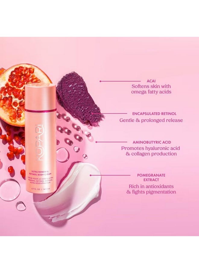 Kopari Ultra Renewal Retinol Body Cream, Infused With Acai & Encapsulated Retinol, Treat Fine Lines & Crepey Skin, Resurface & Boosts Collagen, 4.7 Oz  - Image 2