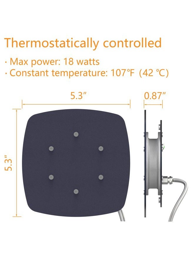 Ogioxam Thermostatic Bird Warmer, Waterproof 12V Heater for Parakeets - Image 3