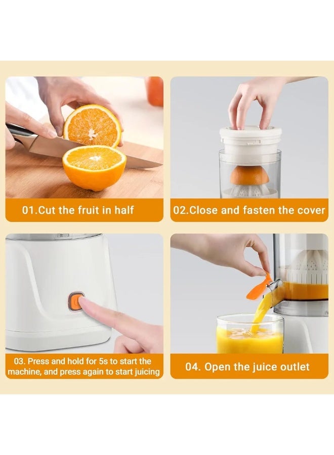   لكي بور عصارة حمضيات كهربائية صغيرة، قابلة لإعادة الشحن، عصارة برتقال متعددة الوظائف مع كابل شحن، سهلة الاستخدام - Image 5