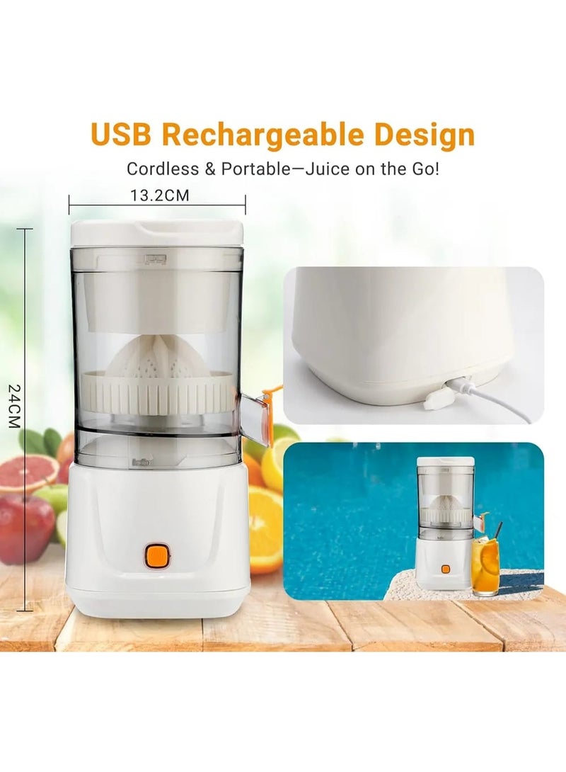   لكي بور عصارة حمضيات كهربائية صغيرة، قابلة لإعادة الشحن، عصارة برتقال متعددة الوظائف مع كابل شحن، سهلة الاستخدام - Image 3