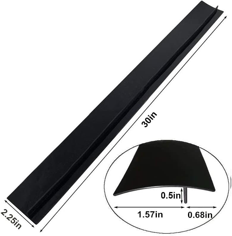 FLSEPAMB Stove Gap Covers Kitchen Counter Gap Covers (30 Inch, 2 PCS) Heat Resistant Oven Gap Filler Seals Gaps Between Stovetop and Counter, Easy to Clean, Black - Image 2