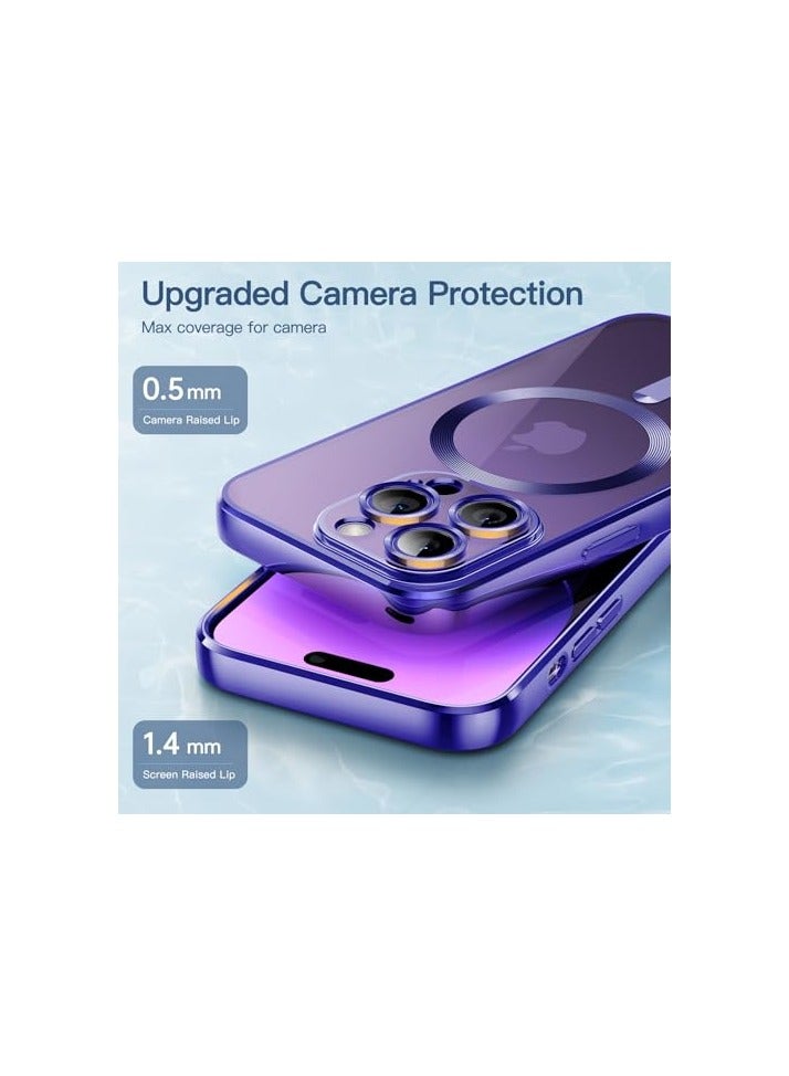 JETech Soft Clear Case for iPhone 14 Pro Max 6.7-Inch, Camera Lens Full Protection, Compatible with MagSafe Wireless Charging, Shockproof Electroplated TPU Phone Cover (Royal Blue) - Image 5