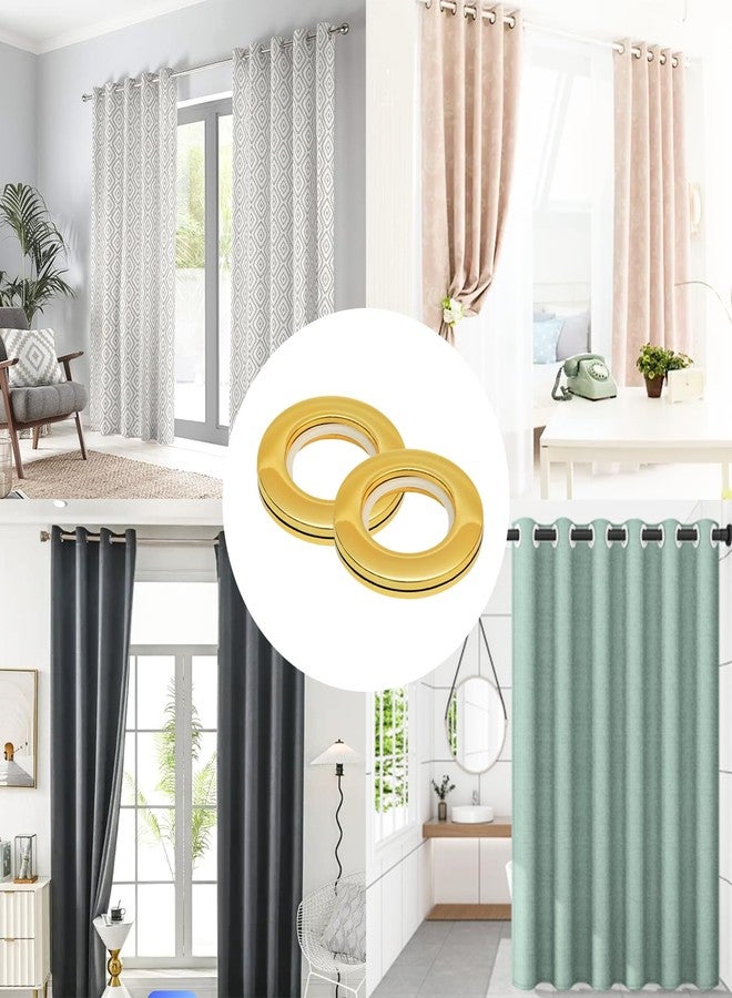 Adyoney 20 Pcs Plastic Curtain Grommets, ABS Curtain Eyelet Rings, Round Rings, Inner Diameter 1-9/16"(40mm), External Diameter 2.91"(74mm), for Window Curtain Rods(Bright Gold) - Image 5