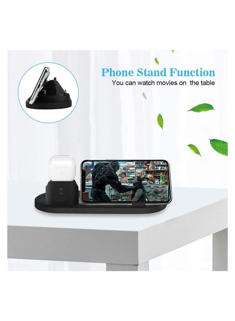 ELTRAZONE 6 in 1 Wireless Fast Charging Stand for Apple Watch/AirPods/iPhone/ Samsung - Image 2