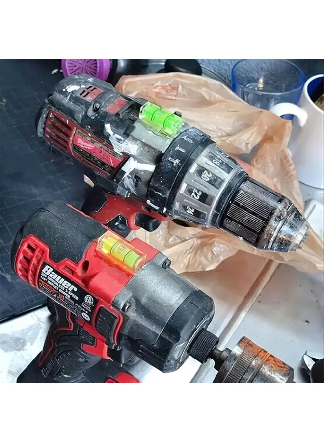 12 Pack Mini Square Bubble Levelers 10x10x29mm Self Adhesive Green For Shelves - Image 5