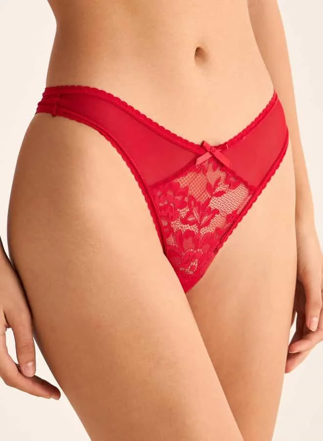 Splash FAV Lace Padded Bra and Thongs Set