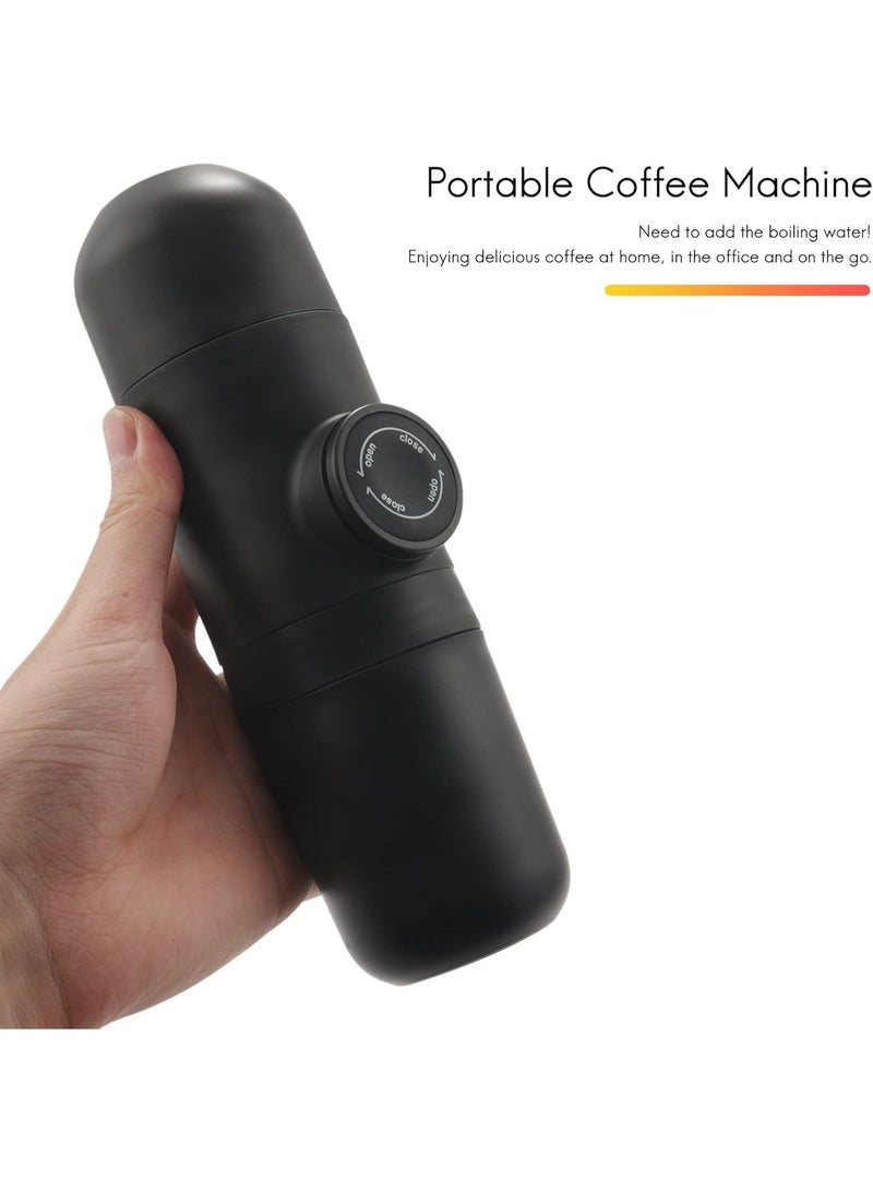 آلة صنع إسبرسو محمولة يدويًا متعددة الاستخدامات لصنع القهوة الطازجة في أي مكان – ماكينة قهوة متنقلة مناسبة للسفر والرحلات والسيارة، تصميم مضغوط وخفيف، سهلة الاستخدام والتنظيف، مناسبة للبن المطحون والإسبريسو - Image 4