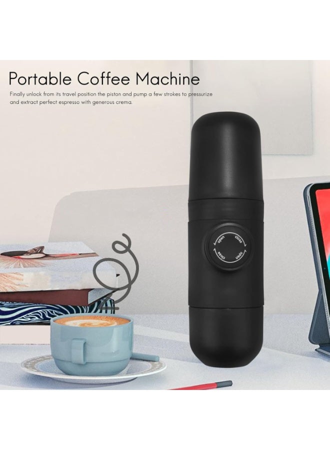 آلة صنع إسبرسو محمولة يدويًا متعددة الاستخدامات لصنع القهوة الطازجة في أي مكان – ماكينة قهوة متنقلة مناسبة للسفر والرحلات والسيارة، تصميم مضغوط وخفيف، سهلة الاستخدام والتنظيف، مناسبة للبن المطحون والإسبريسو - Image 5