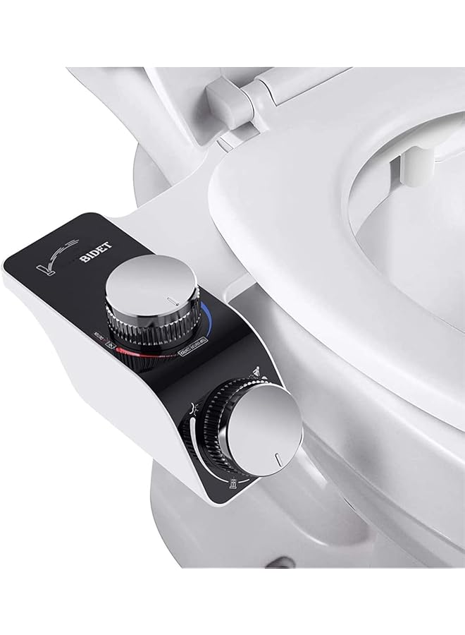The Bros Bidet Attachment for Toilet, Non-Electric Bidet Toilet Seat Attachment, Self-Cleaning Dual-Nozzle, Cold & Warm Fresh Water Bidet Sprayer, Easy Water Pressure Adjustment, for Sanitary and Wash - Image 1