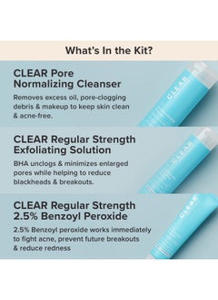 باولاز تشويس مجموعة Paula's Choice CLEAR Regular Strength لعلاج حب الشباب، 2% حمض الساليسيليك و2.5% بيروكسيد البنزويل لعلاج حب الشباب في الوجه والمسام، وتخفيف الاحمرار، قد تختلف العبوة  - Image 4