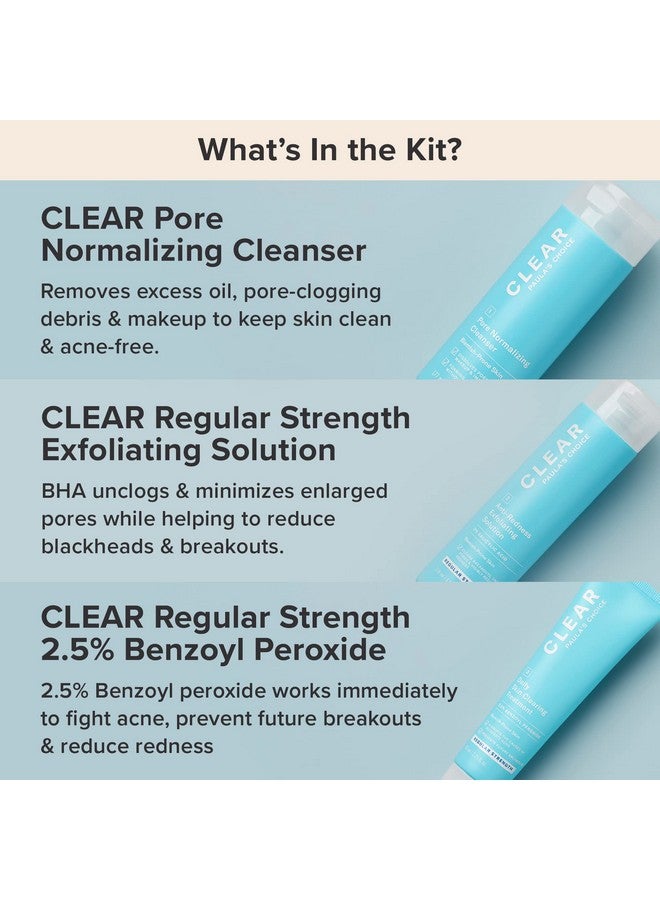 باولاز تشويس مجموعة Paula's Choice CLEAR Regular Strength لعلاج حب الشباب، 2% حمض الساليسيليك و2.5% بيروكسيد البنزويل لعلاج حب الشباب في الوجه والمسام، وتخفيف الاحمرار، قد تختلف العبوة - Image 4