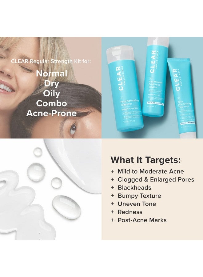 باولاز تشويس مجموعة Paula's Choice CLEAR Regular Strength لعلاج حب الشباب، 2% حمض الساليسيليك و2.5% بيروكسيد البنزويل لعلاج حب الشباب في الوجه والمسام، وتخفيف الاحمرار، قد تختلف العبوة - Image 5