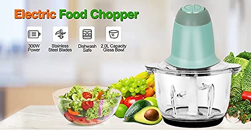 JENY JENY Electric Meat Grinders with Bowl 400W Heavy for Kitchen Food Chopper Meat Vegetables Onion Garlic Slicer Dicer Fruit Nuts Blender 4 Detachable Stainless Steel Blades Fast Slow 2 Speeds  - Image 3