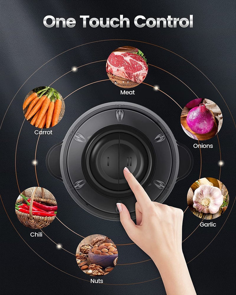 JENY JENY Electric Meat Grinders with Bowl 400W Heavy for Kitchen Food Chopper Meat Vegetables Onion Garlic Slicer Dicer Fruit Nuts Blender 4 Detachable Stainless Steel Blades Fast Slow 2 Speeds  - Image 2