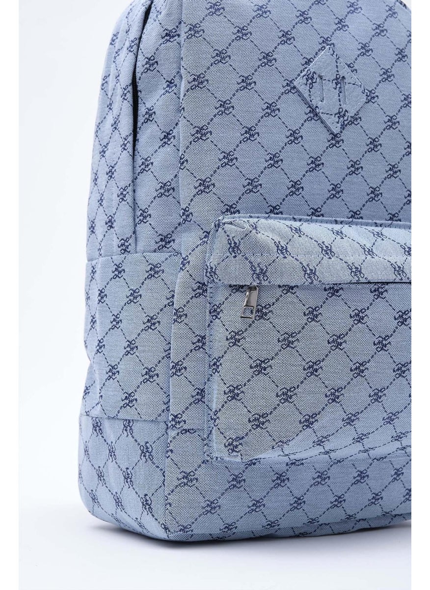 Shule Bags حقيبة ظهر جاكار زرقاء بحرية من لوس  - Image 4