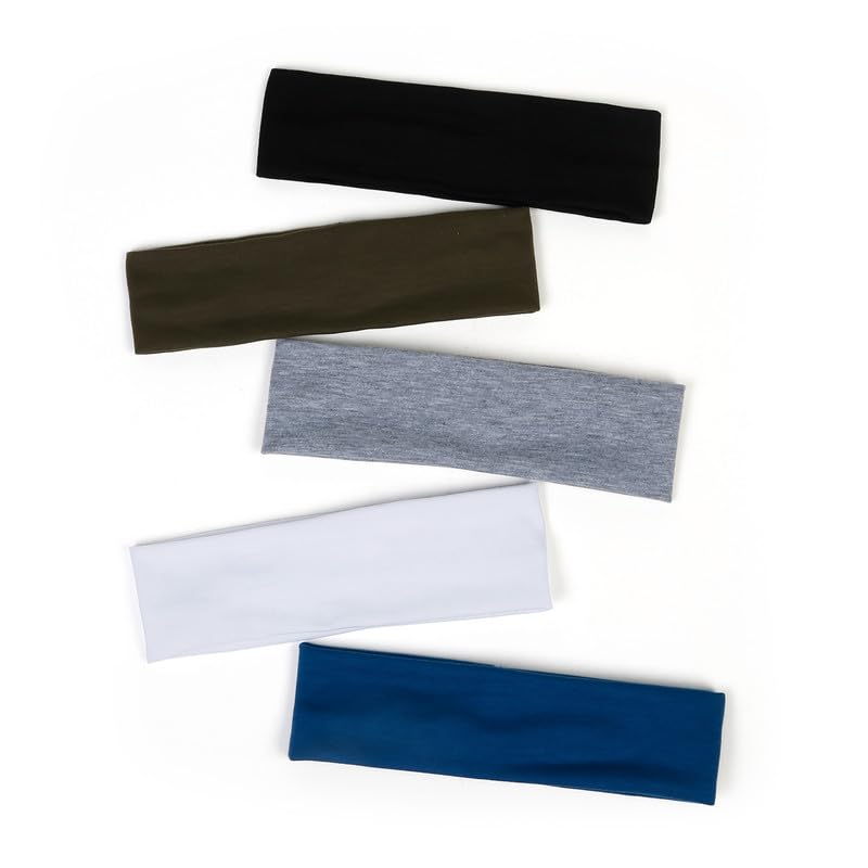 TERSE Headbands for Women Short Hair Elastic Sweatbands Soft Fabric Hair Bands Workout Yoga Running Sport - Image 4