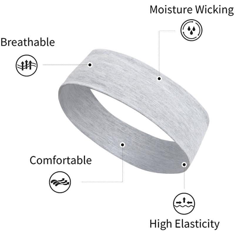 TERSE Headbands for Women Short Hair Elastic Sweatbands Soft Fabric Hair Bands Workout Yoga Running Sport - Image 2