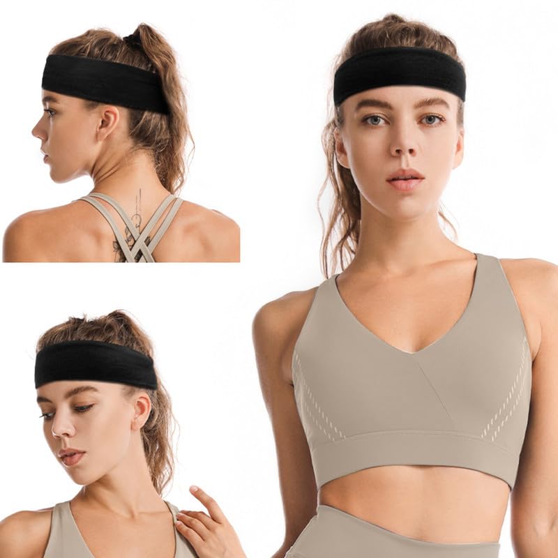 TERSE Headbands for Women Short Hair Elastic Sweatbands Soft Fabric Hair Bands Workout Yoga Running Sport - Image 5