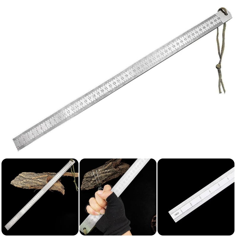53CM 4MM thick stainless steel ruler, student drawing/engineering drawing/manual/office high-precision measurement tool - Image 2