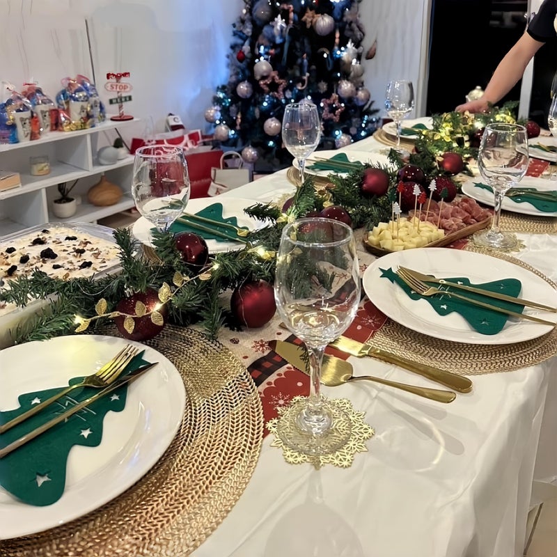 FAVE 6PCS Gold Vinyl Round Placemats, Wheat Sheaf Design 15 Inch Placemats Set of 6 Washable for Dining, Events, Banquet, Home & Daily Use (Gold Wheat,6pcs) - Image 4