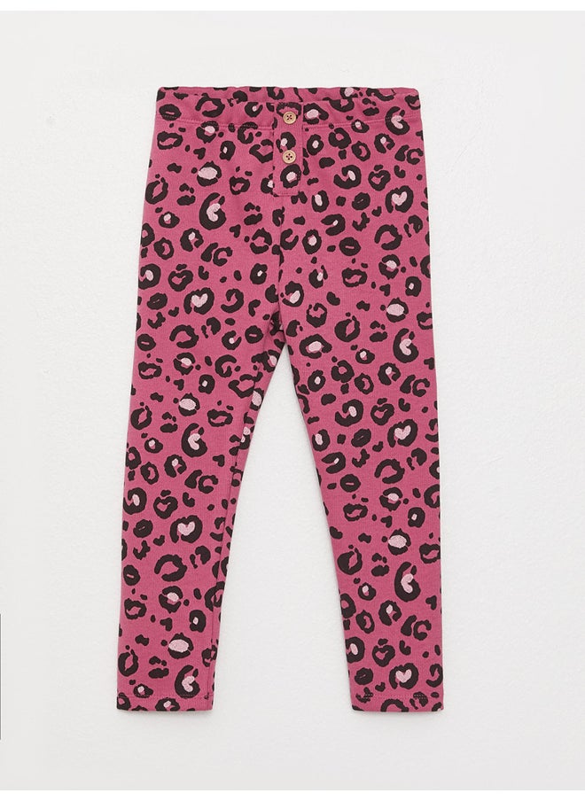 LC WAIKIKI - Elastic Waist Printed Baby Girl Tights - Image 1