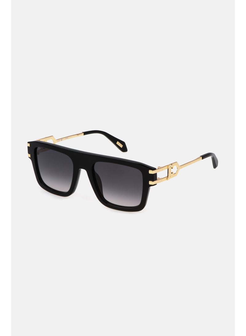 Just Cavalli Unisex Square Shape  Acetate Sunglasses SJC096 530700 - Lens Size: 53 Mm - Shiny Black - Image 1