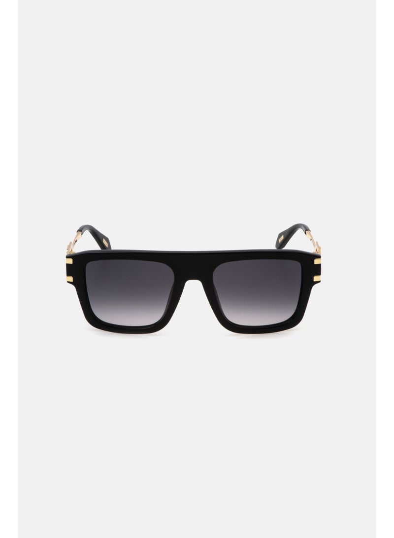 Just Cavalli Unisex Square Shape  Acetate Sunglasses SJC096 530700 - Lens Size: 53 Mm - Shiny Black - Image 2