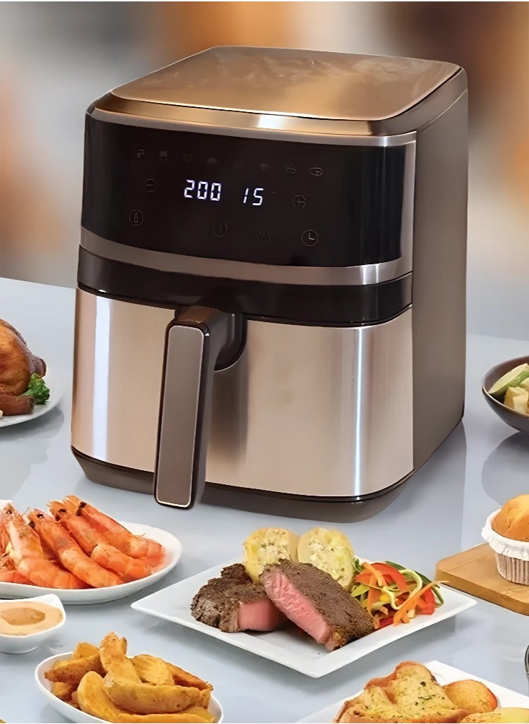 TOSCANA U Automatic Air Fryer 8L 1500 W  with Digital Control, Preheat Function, and Overload Protection for Healthy Cooking without Oil  - Image 1