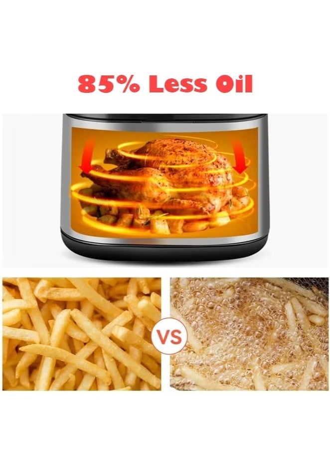Automatic Air Fryer 8L 1500 W  with Digital Control, Preheat Function, and Overload Protection for Healthy Cooking without Oil