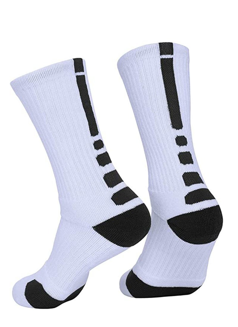 Joyelink 4 Pairs Basketball Socks for Men Running Training Boys Compression Cotton Sock Men Athletic Crew Socks Performance Thick Cushioned Sport Lightweight and Breathable  - Image 4
