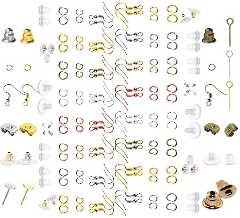 DIY Crafts DIY Crafts 100 Grm, Multi Colour Mix, Style Earring Hooks, Earring Backs, Earrings Posts and Earring Making Findings for Adult (100 Grm, Multi Colour Mix) - Image 1