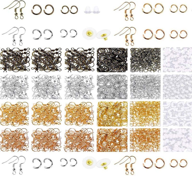 DIY Crafts DIY Crafts 100 Grm, Multi Colour Mix, Style Earring Hooks, Earring Backs, Earrings Posts and Earring Making Findings for Adult (100 Grm, Multi Colour Mix) - Image 2