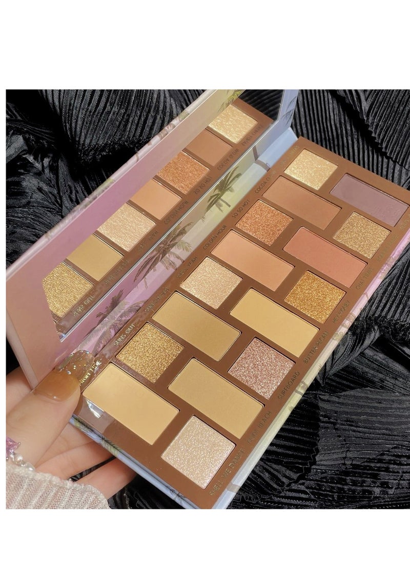MYHO California Eyeshadow Palette 16 Colors Multi color