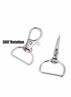 Excefore 20 Pieces Swivel Keyrings Clasps Lobster Clasps Trigger Snap Hooks with D Ring for Crafts Bag Making Jewellery Making Lanyard Pet Leashes Ropes  - Image 2