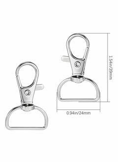 Excefore 20 Pieces Swivel Keyrings Clasps Lobster Clasps Trigger Snap Hooks with D Ring for Crafts Bag Making Jewellery Making Lanyard Pet Leashes Ropes  - Image 4