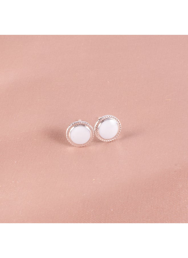 Generic Small Earring for Baby - White Circle 