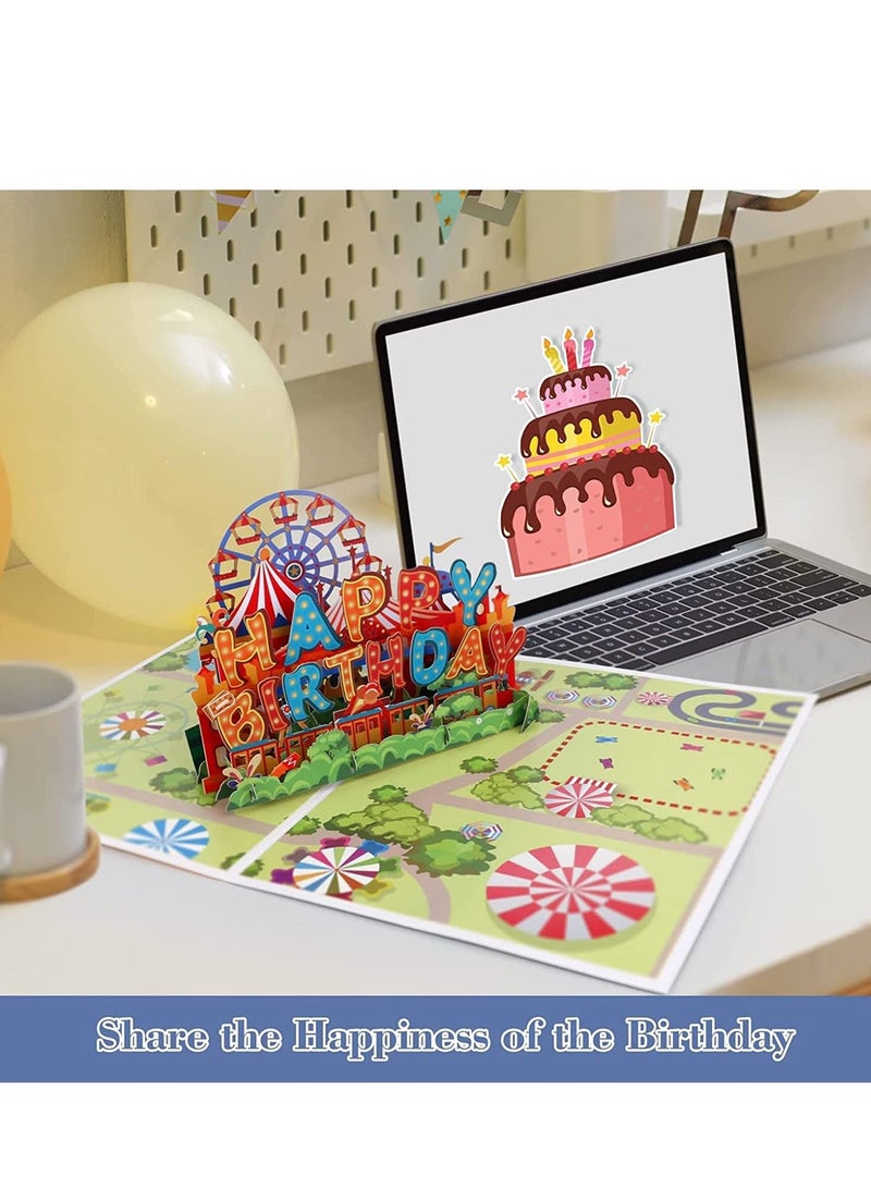 كاست ويف بطاقة عيد ميلاد منبثقة ثلاثية الأبعاد بطاقة عيد ميلاد سعيد مصنوعة يدويًا بطاقة تحية منبثقة لأعياد الميلاد مع مغلف وعلامة رسالة لأعياد الميلاد والأطفال والنساء والرجال - Image 4